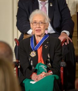 Katherine Johnson receives Presidential Medal of Freedom in 2015. Image: NASA.